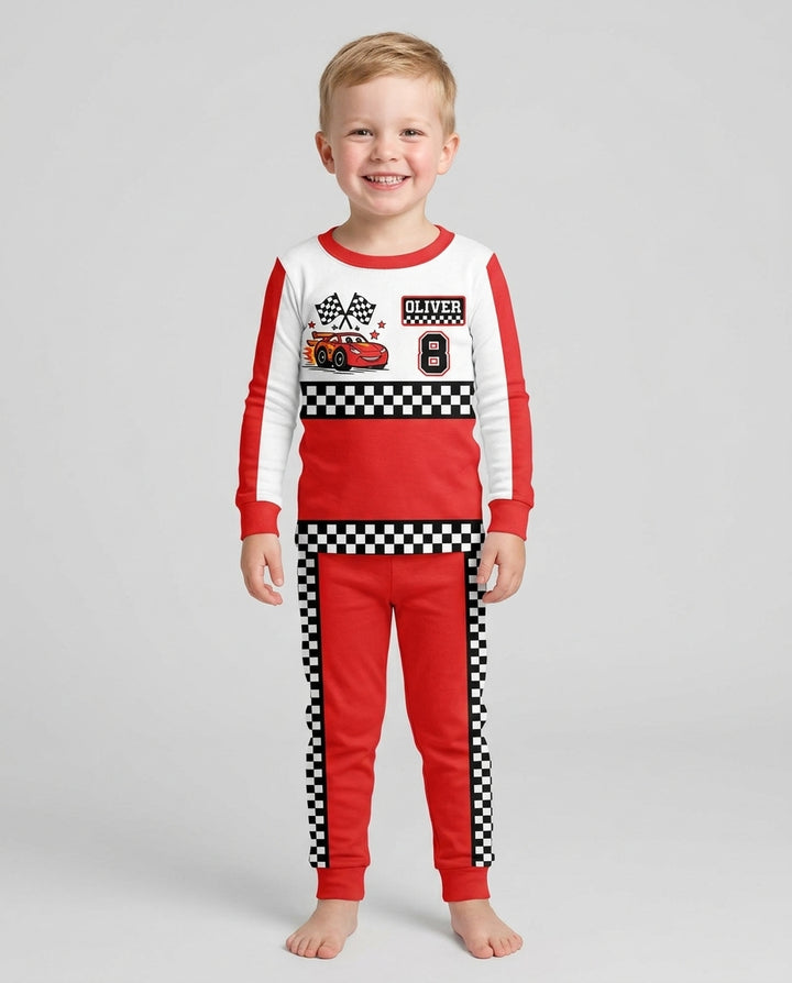 Born To Race Bamboo Two Piece Long Sleeve Pajama Set