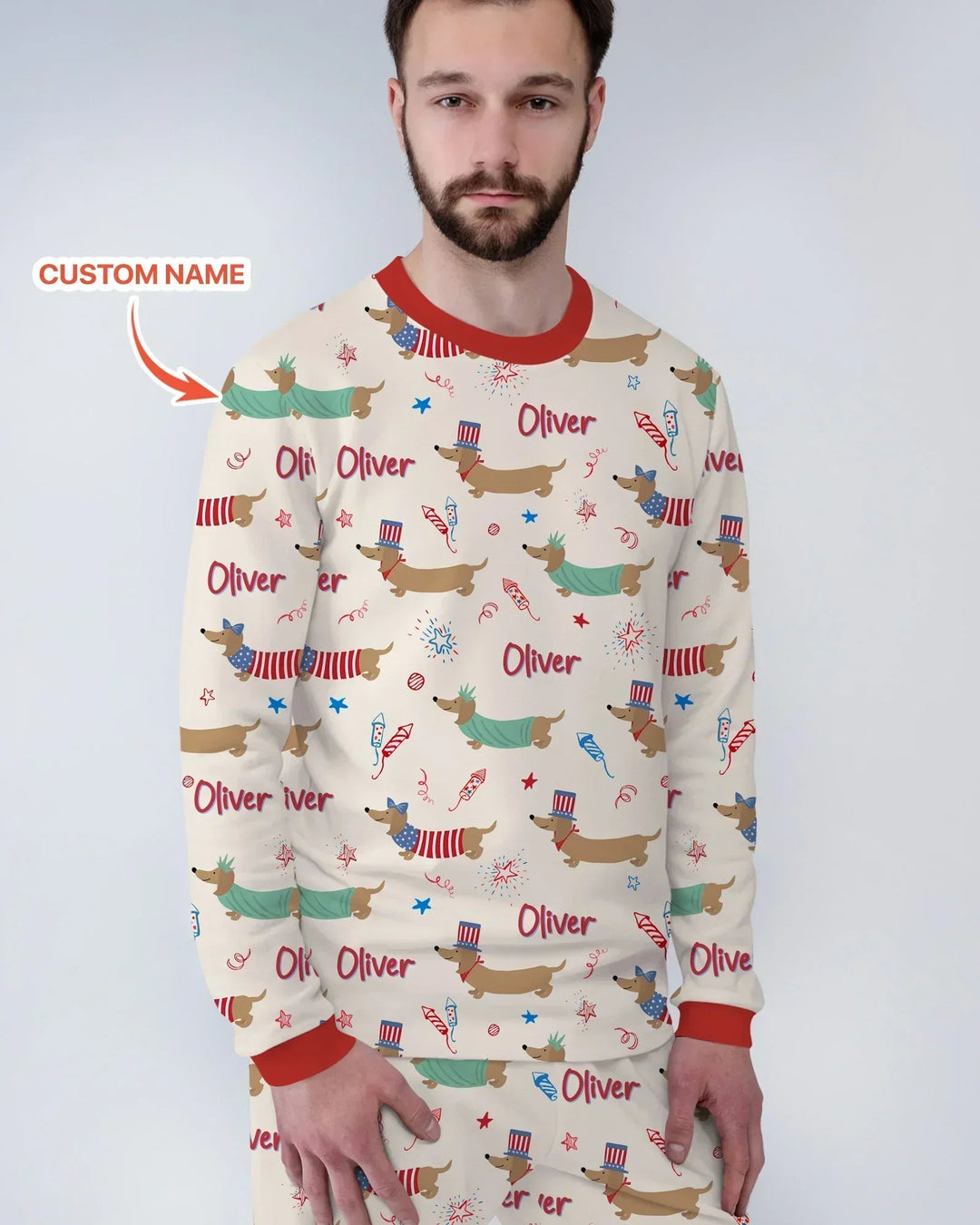 Vorlage Benutzerdefiniertes Herren-Pyjama-Set