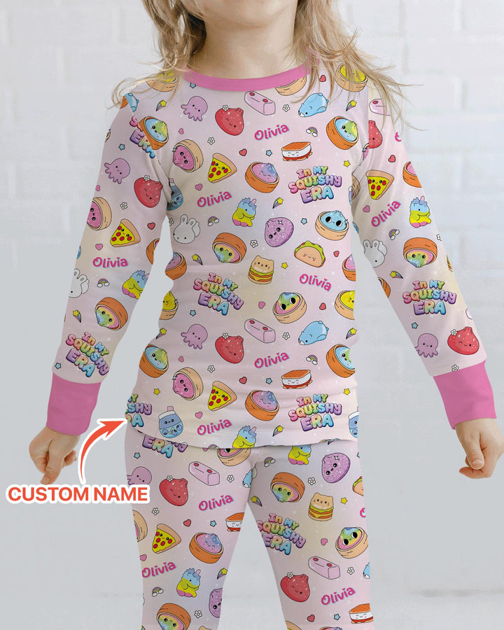 Custom Name In My Squishy Era Bamboo Two Piece Long Sleeve Pajama Set