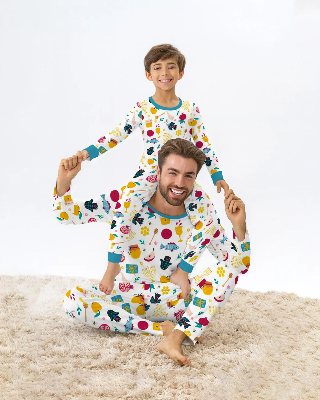 Shanah Tovah Party Men Short Sleeve Short Pajama Set