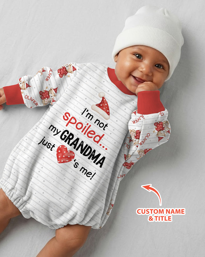 Custom Name I'm Not Spoiled Bamboo Bubble Romper