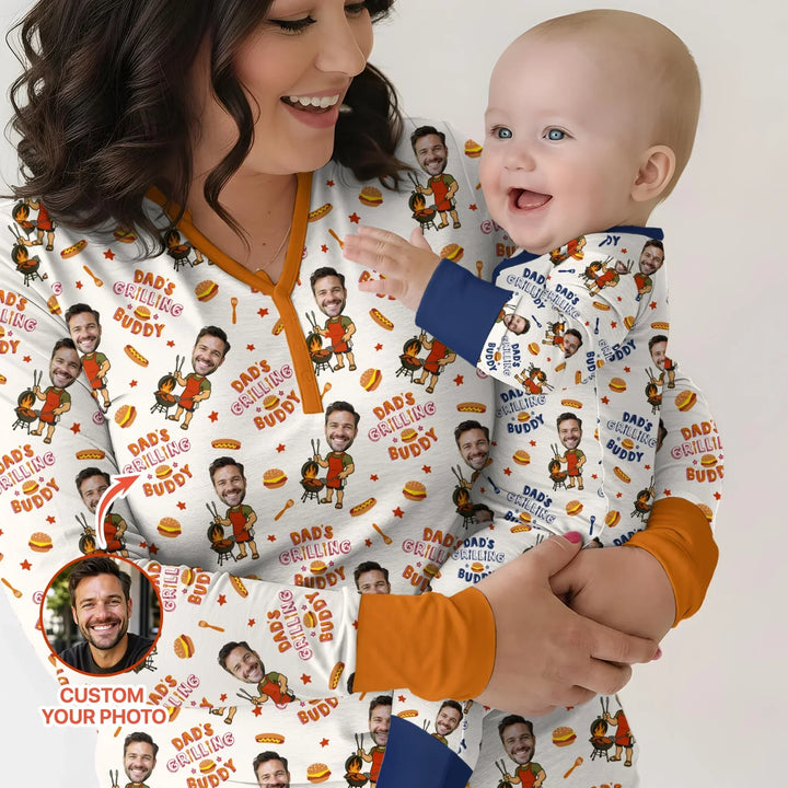 Gerippte Babykleidung mit individuellem Foto - Weich &amp; Skizzenhaft