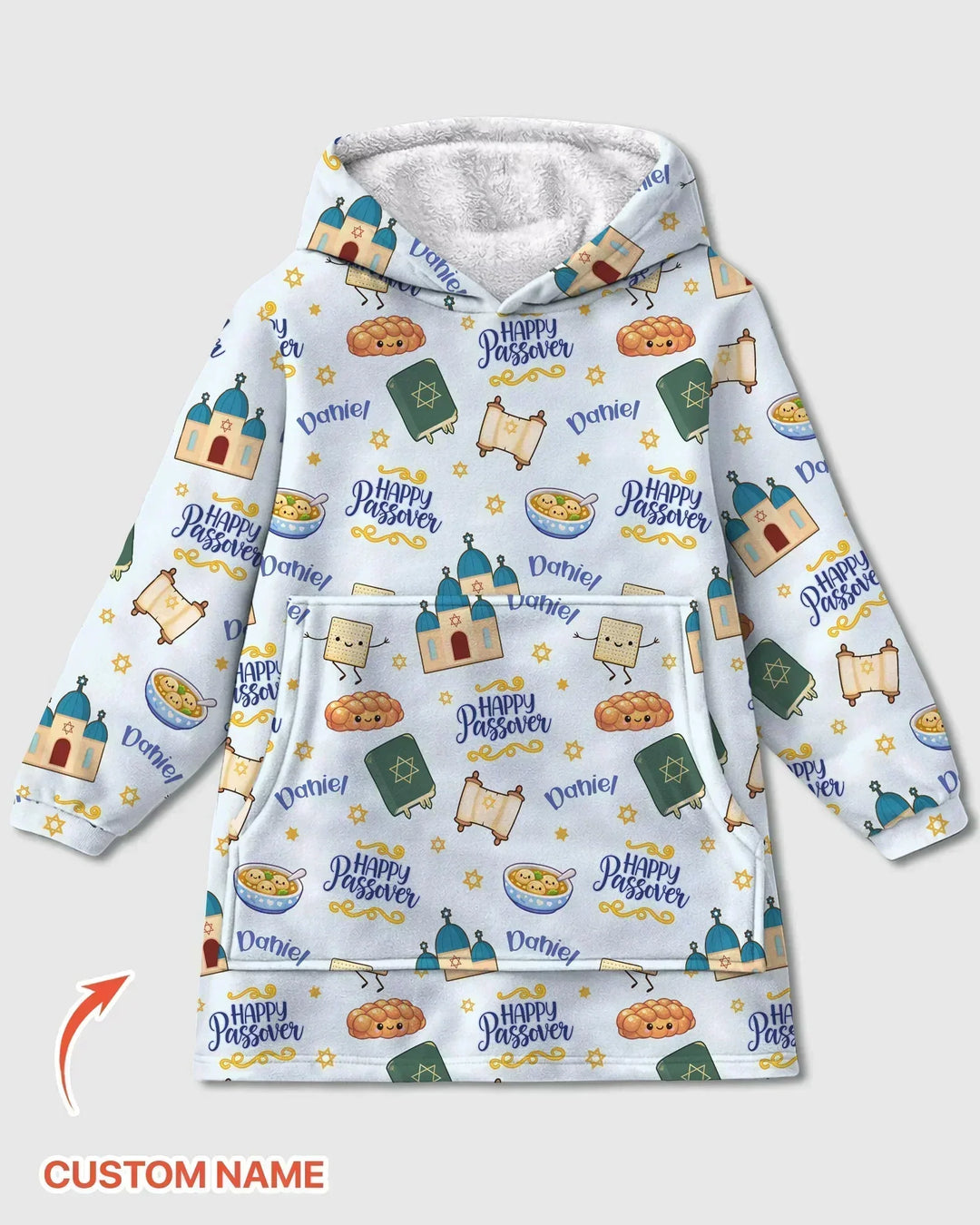 Personalisierbarer „Pesach Sameach“ Bambus-Deckenpullover