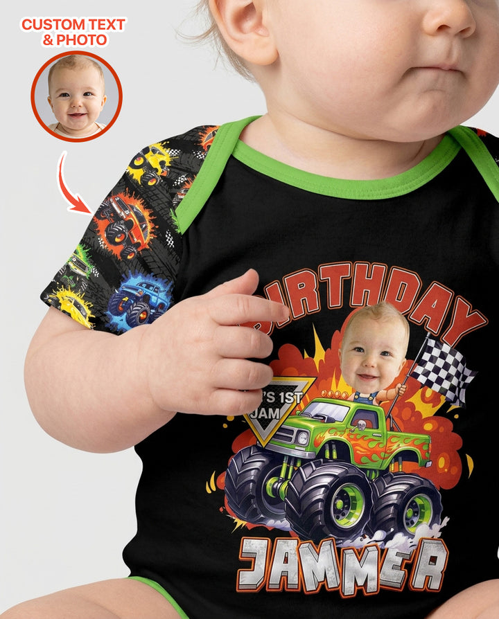 Birthday Truck Rally Bamboo Bodysuit