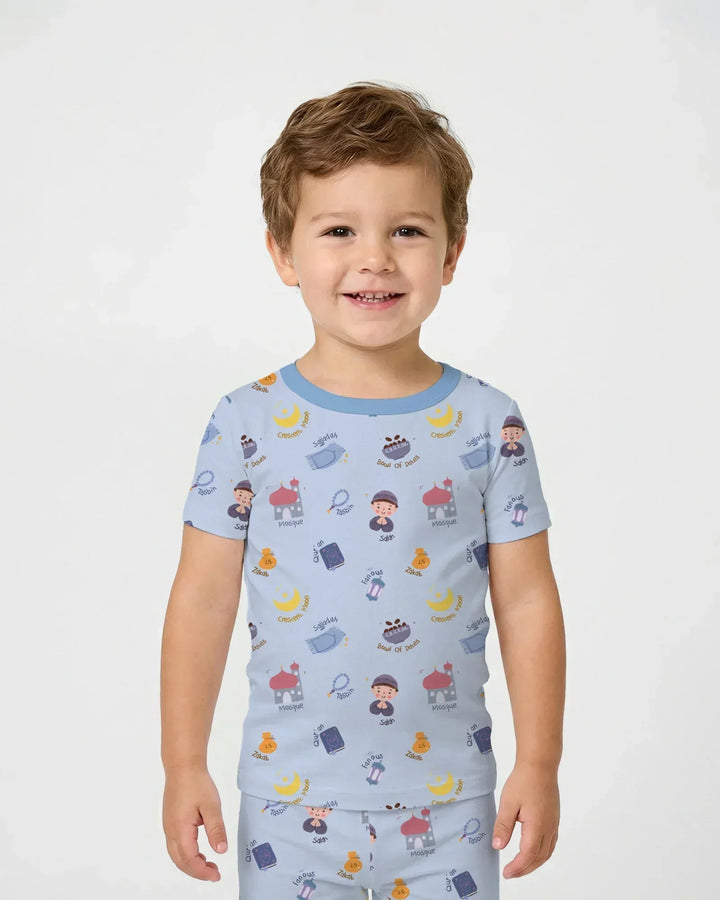 Zweiteiliges, kurzärmliges Pyjama-Set mit Marienkäfern