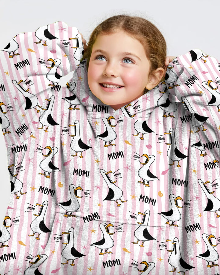 Möwen-Mama Mama MAMA Tragbarer Bambus-Deckenpullover