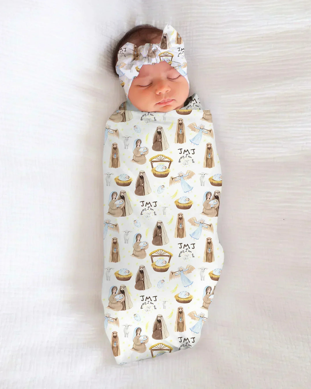 Holy Family swaddle blanket