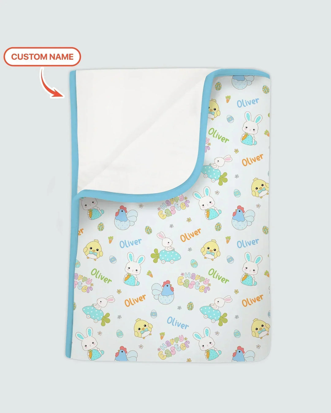 Custom name Happy Easter Bamboo Blanket