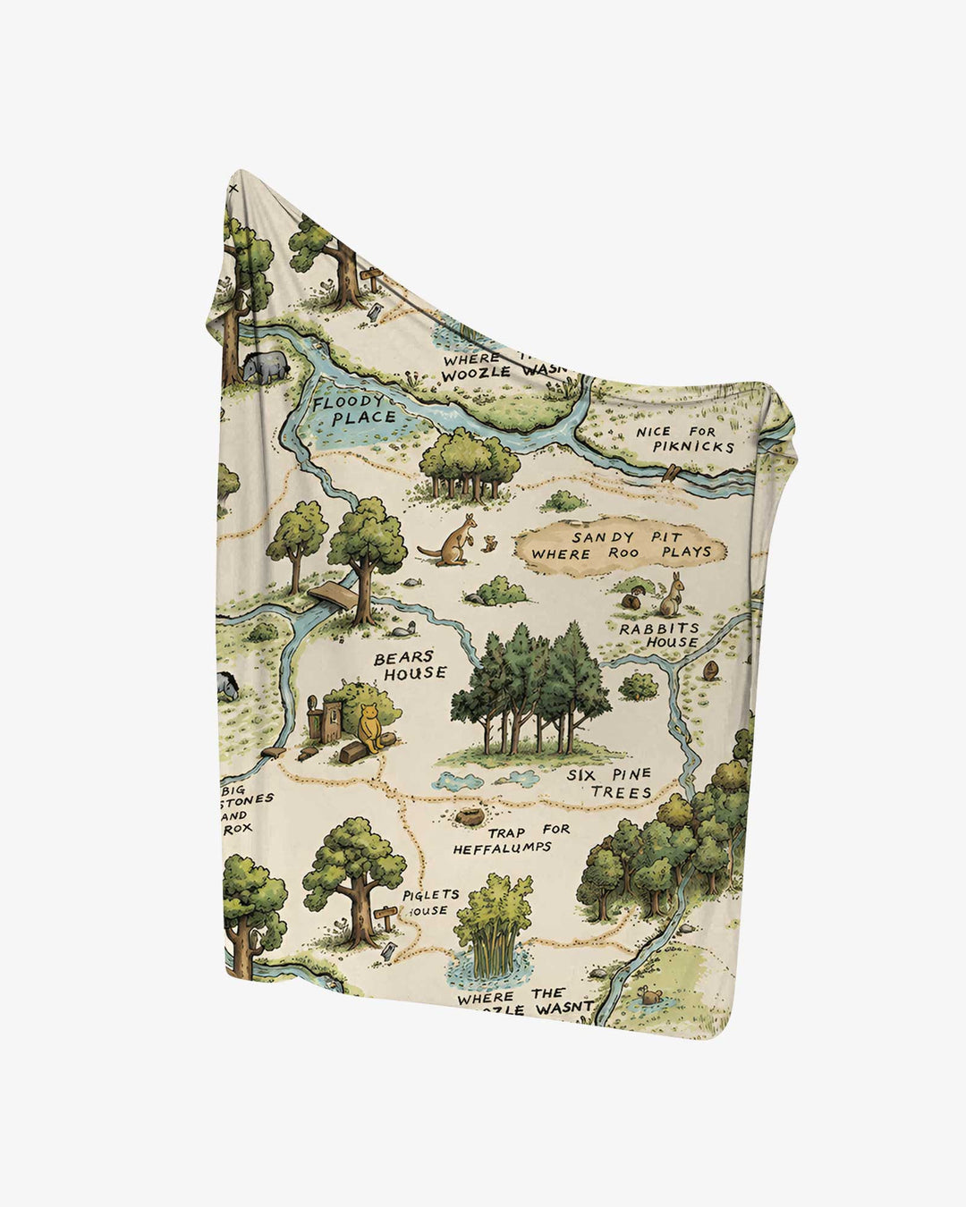 Classic Bear Maps swaddle blanket
