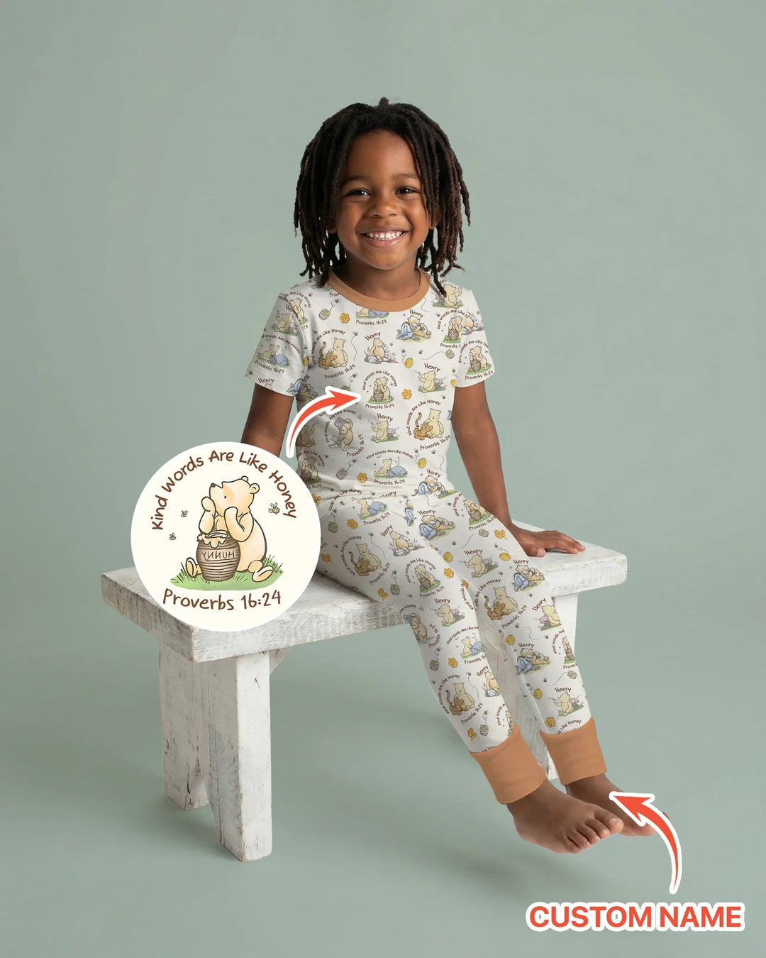 Zweiteiliges, kurzärmliges Pyjama-Set mit Marienkäfern