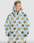 Shabbat Shalom Wearable Bamboo Blanket Hoodie