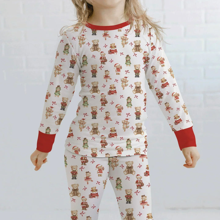 Zweiteiliges Langarm-Pyjama-Set mit Sommerfrüchten