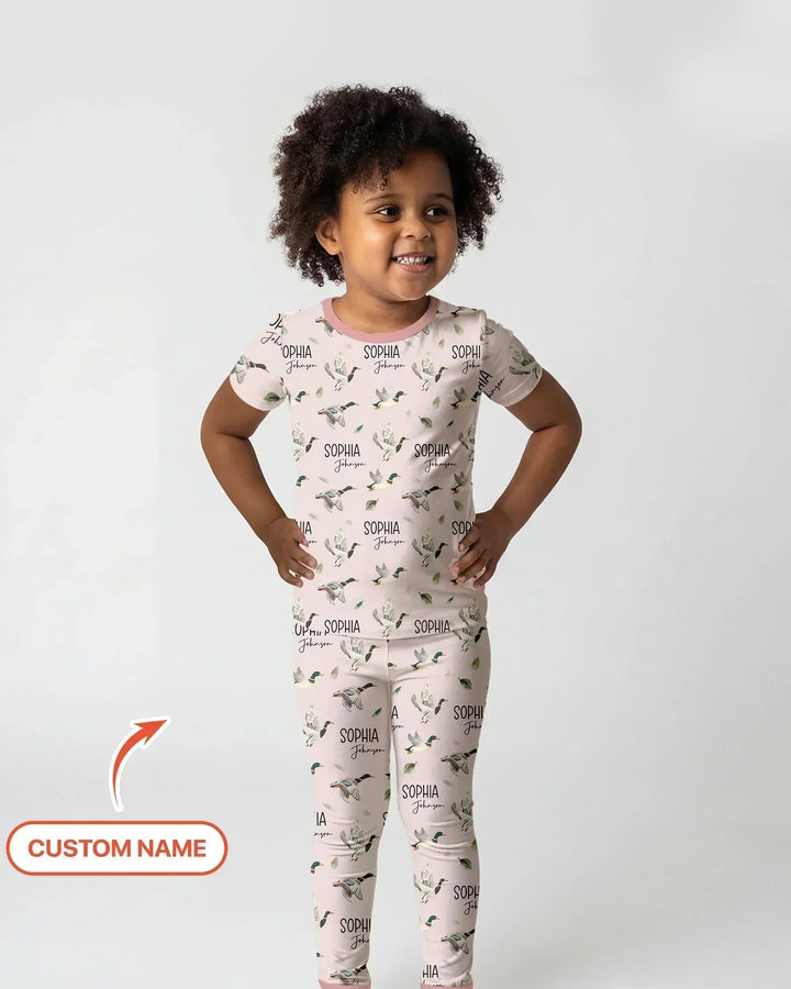 Zweiteiliges, kurzärmliges Pyjama-Set mit Marienkäfern