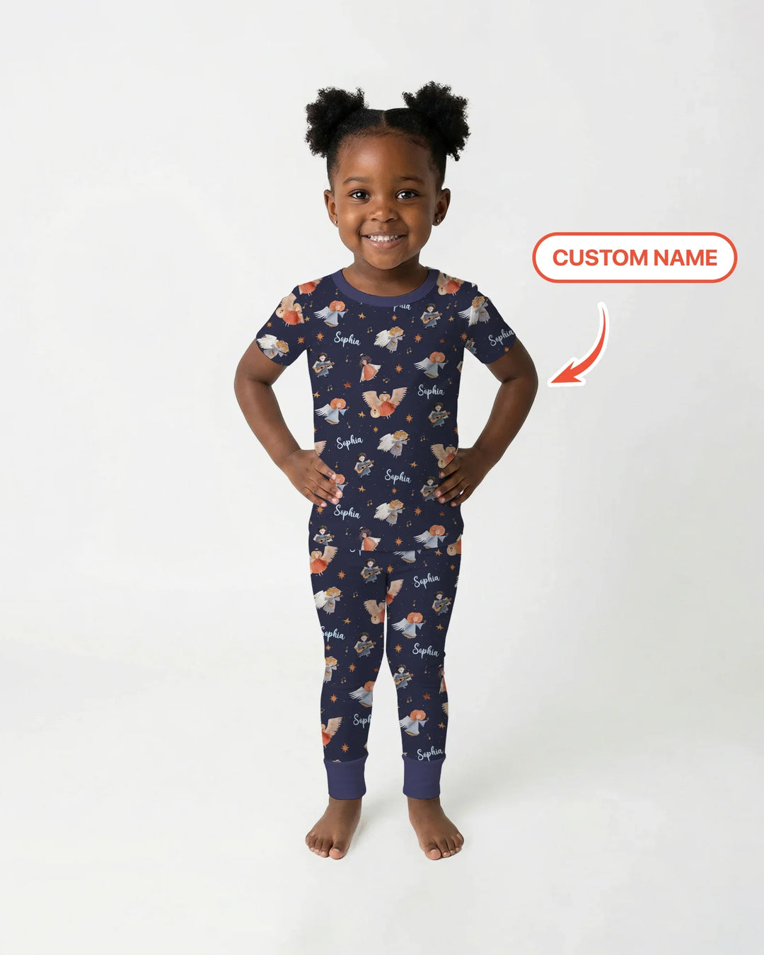 Zweiteiliges, kurzärmliges Pyjama-Set mit Marienkäfern