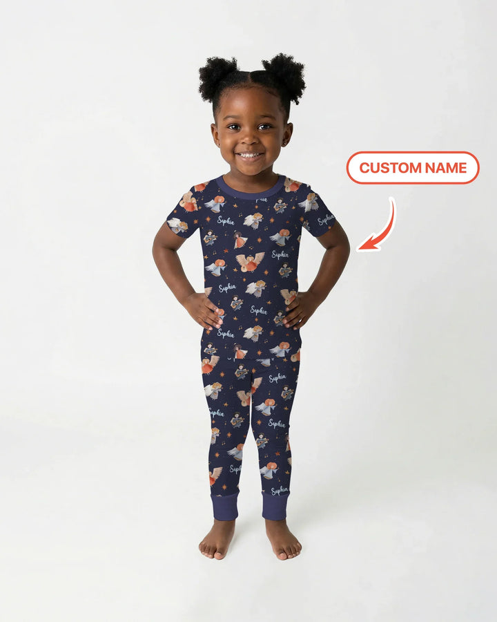 Zweiteiliges, kurzärmliges Pyjama-Set mit Marienkäfern