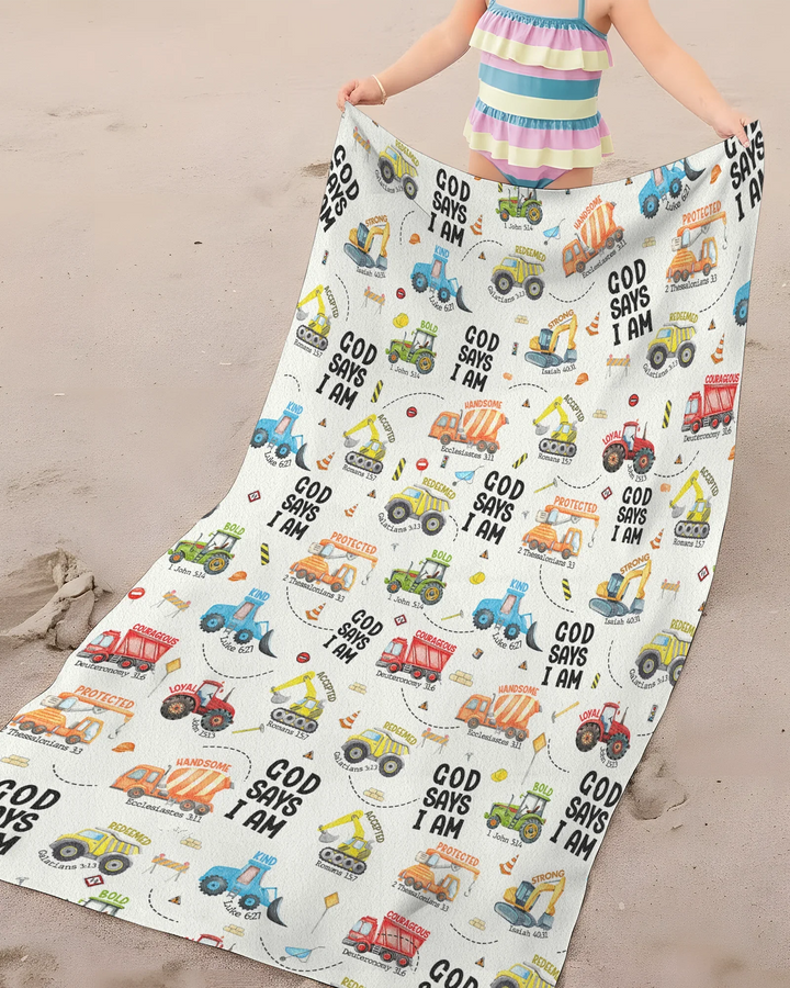 Gott sagt, ich bin Jungen Bambus Strandtuch