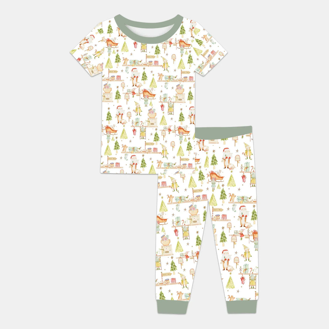 Santa's Workshop Bamboo Two Piece Short Sleeve Pajama Set