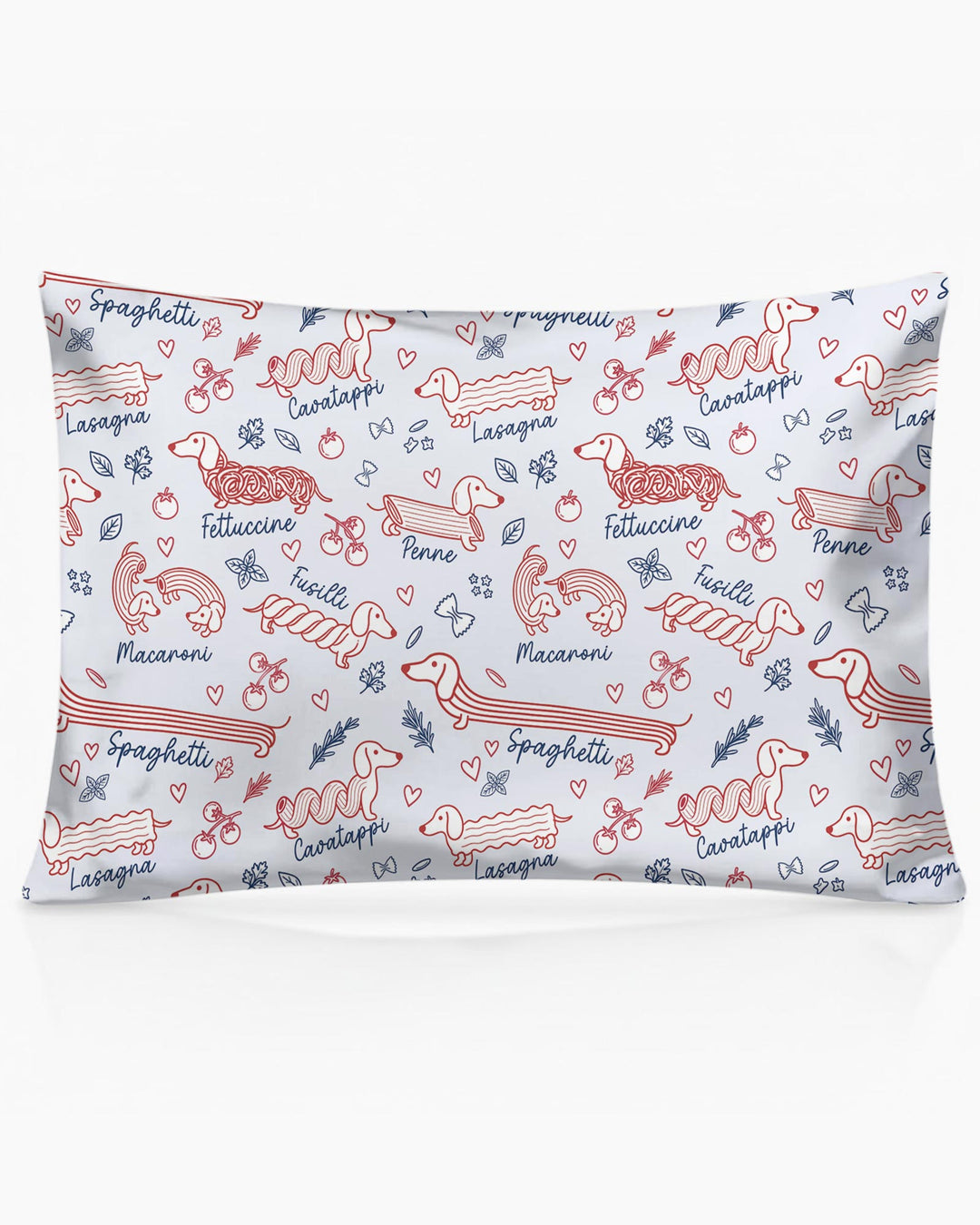 Funny Dachshund Pasta Pups Bamboo Pillow Case