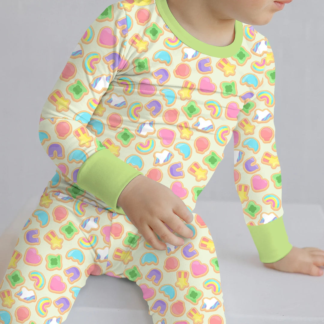 Lucky Marshmallow Cookies Bamboo Two Piece Long Sleeve Pajama Set