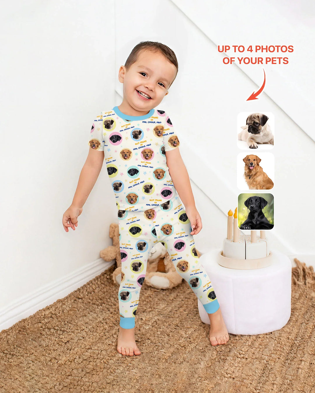 Zweiteiliges, kurzärmliges Pyjama-Set mit Marienkäfern