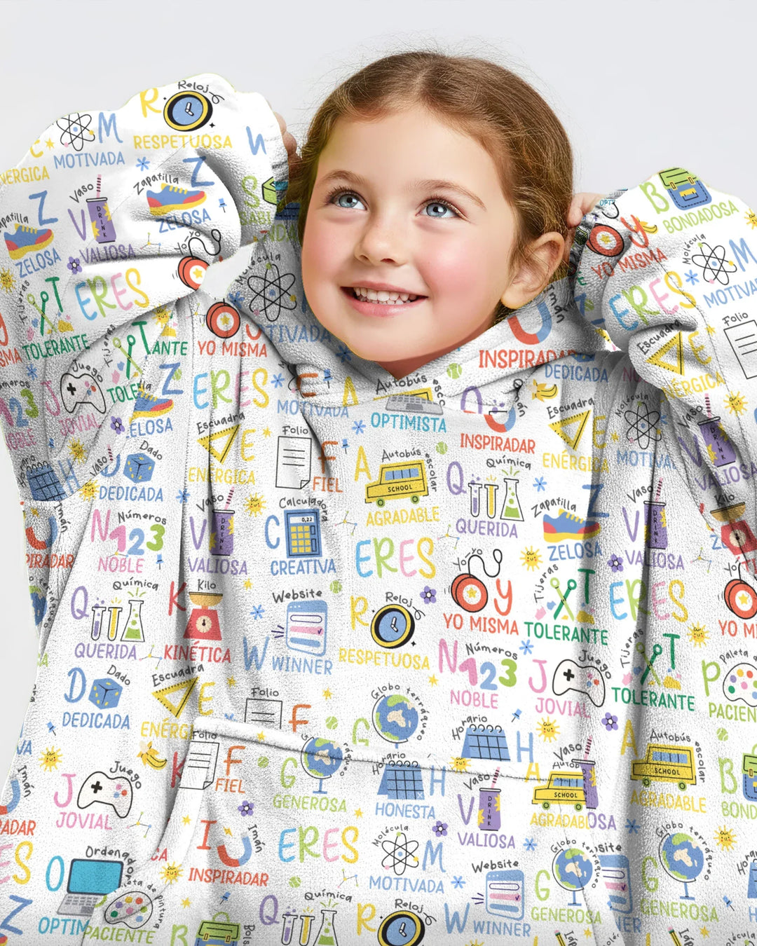 Du bist spanisches Alphabet Version Bambus-Kuschelpullover
