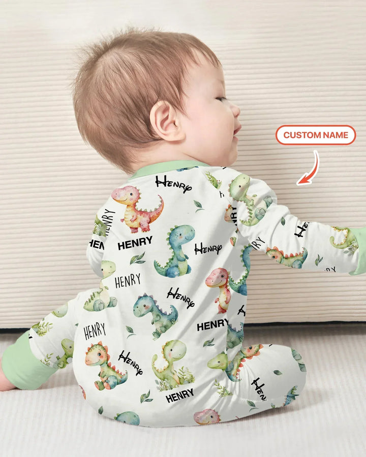 Dinosaur Custom Name Bamboo Convertible Zippy