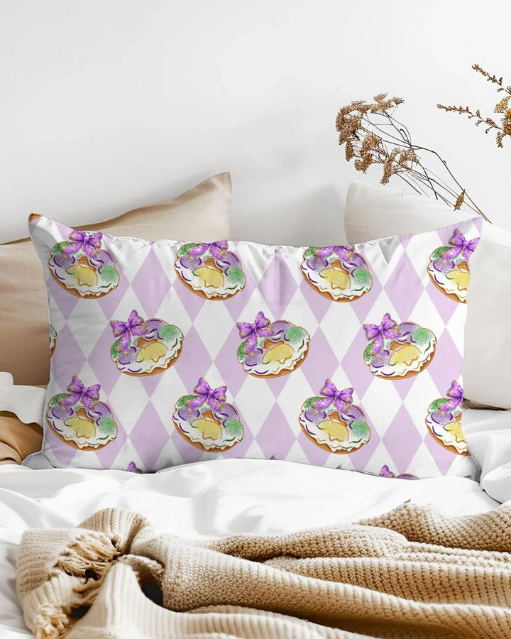 Mardi Gras Donut Bamboo Pillow Case