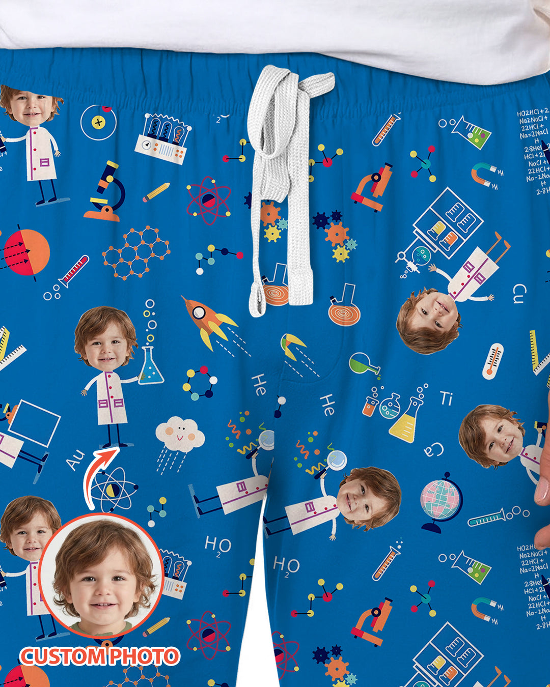Custom Image Chemical Laboratory Bamboo Men's Pajama Set