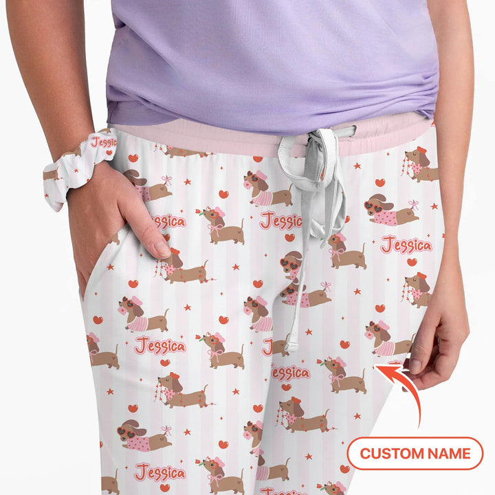 Damen-Pyjama-Set mit personalisiertem Haustierfoto für Weihnachten