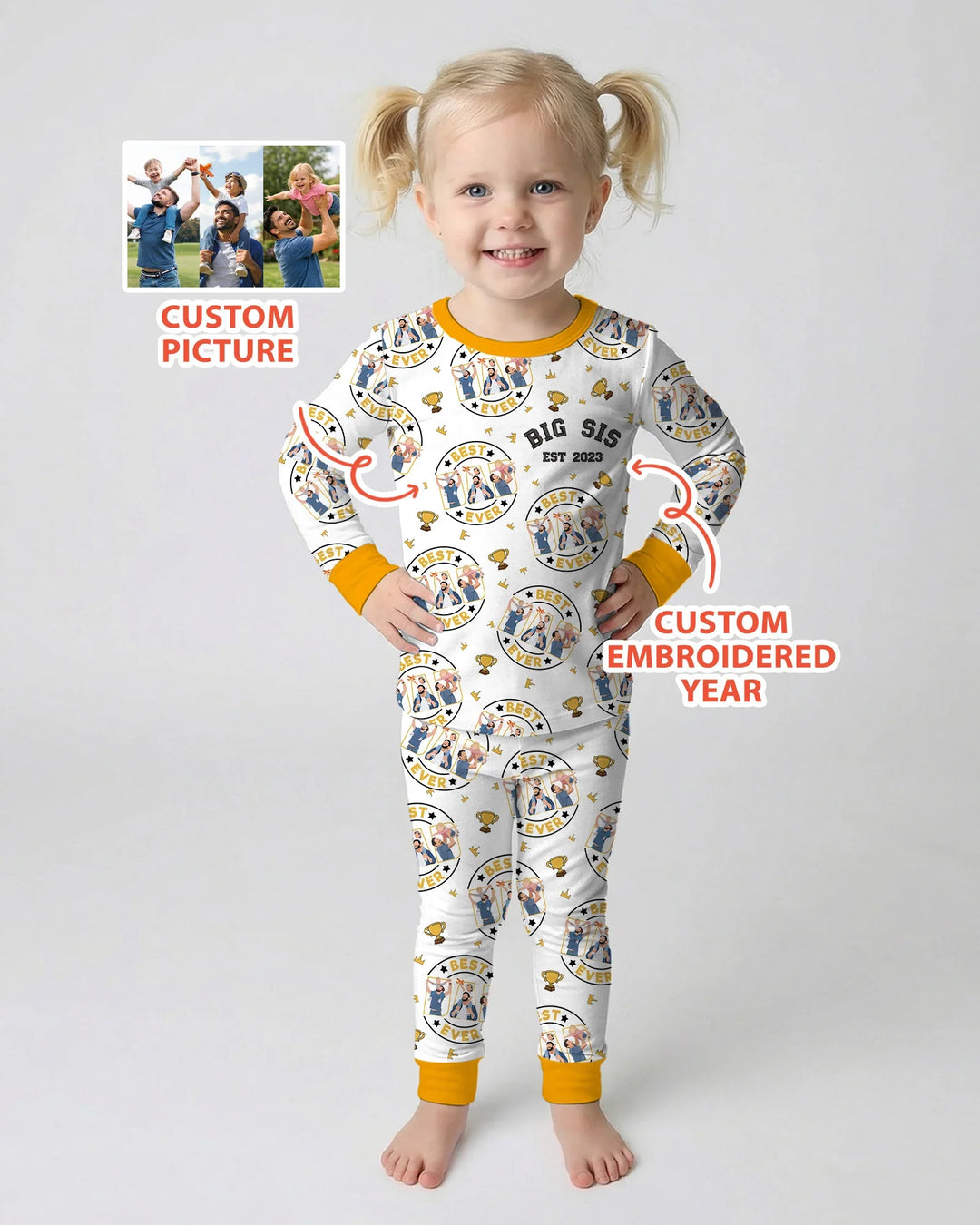 Zweiteiliges Langarm-Pyjama-Set mit Sommerfrüchten