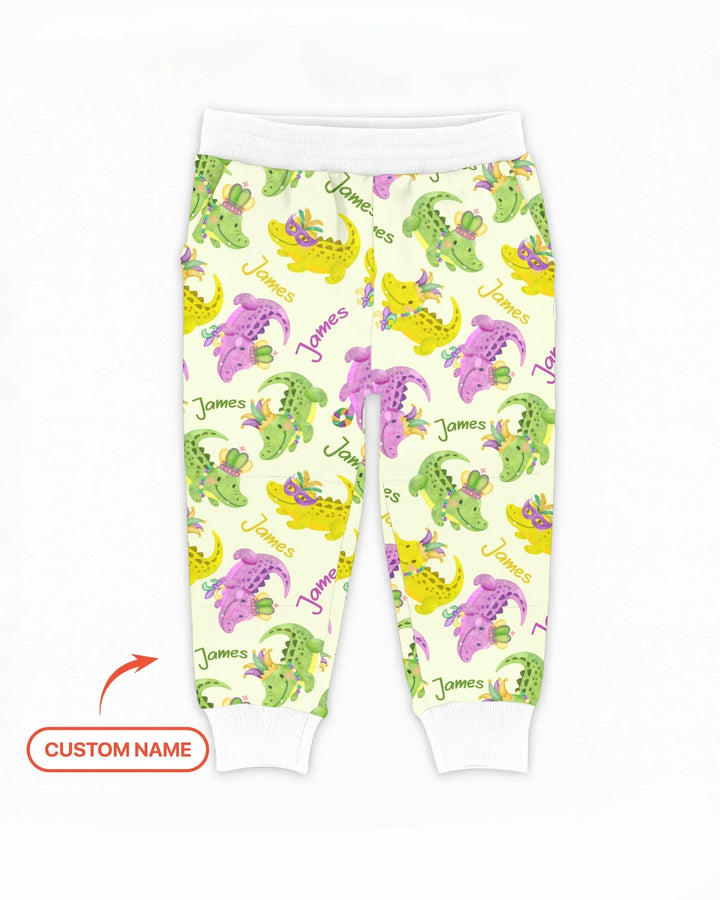 Benutzerdefinierter Name Mardi Gras Alligator Bambus Jogger