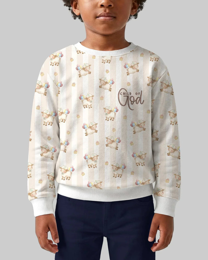 Besticktes Baby-Bambus-Rundhals-Sweatshirt „Kind Gottes“
