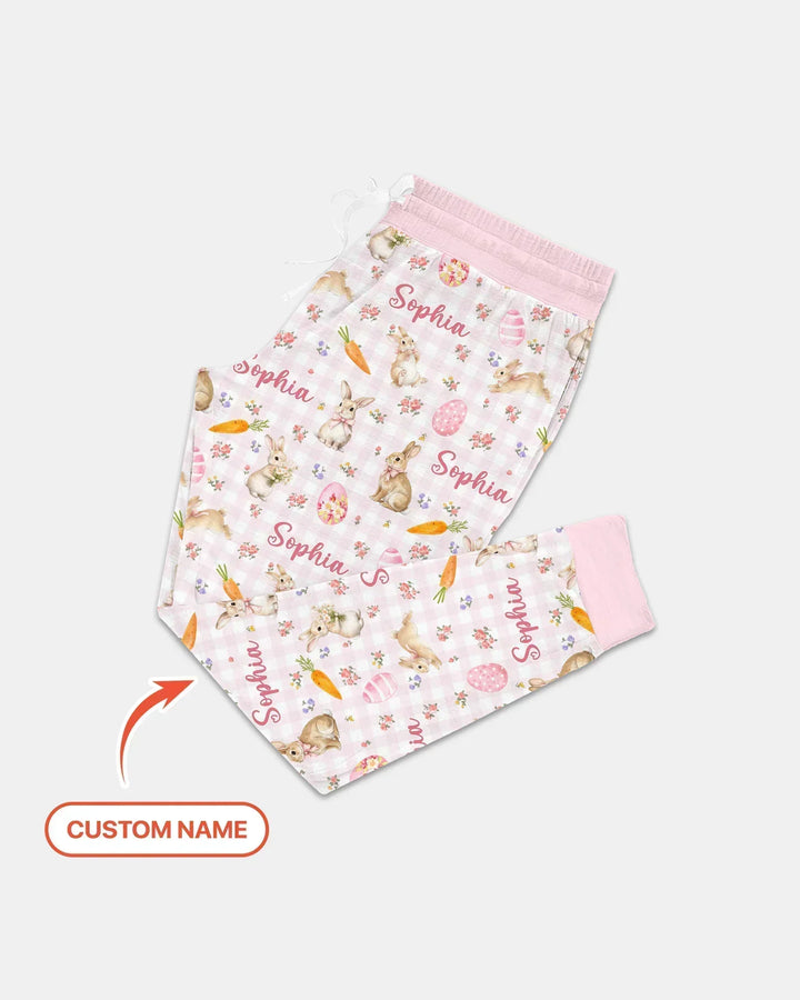 Personalisierbares Häschen-Garten Bambus Damen-Pyjama-Set