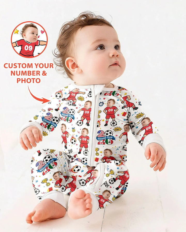 Gerippte Babykleidung mit individuellem Foto - Weich &amp; Skizzenhaft