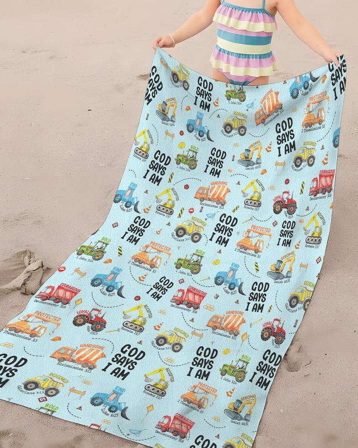 Gott sagt, ich bin Jungen Bambus Strandtuch