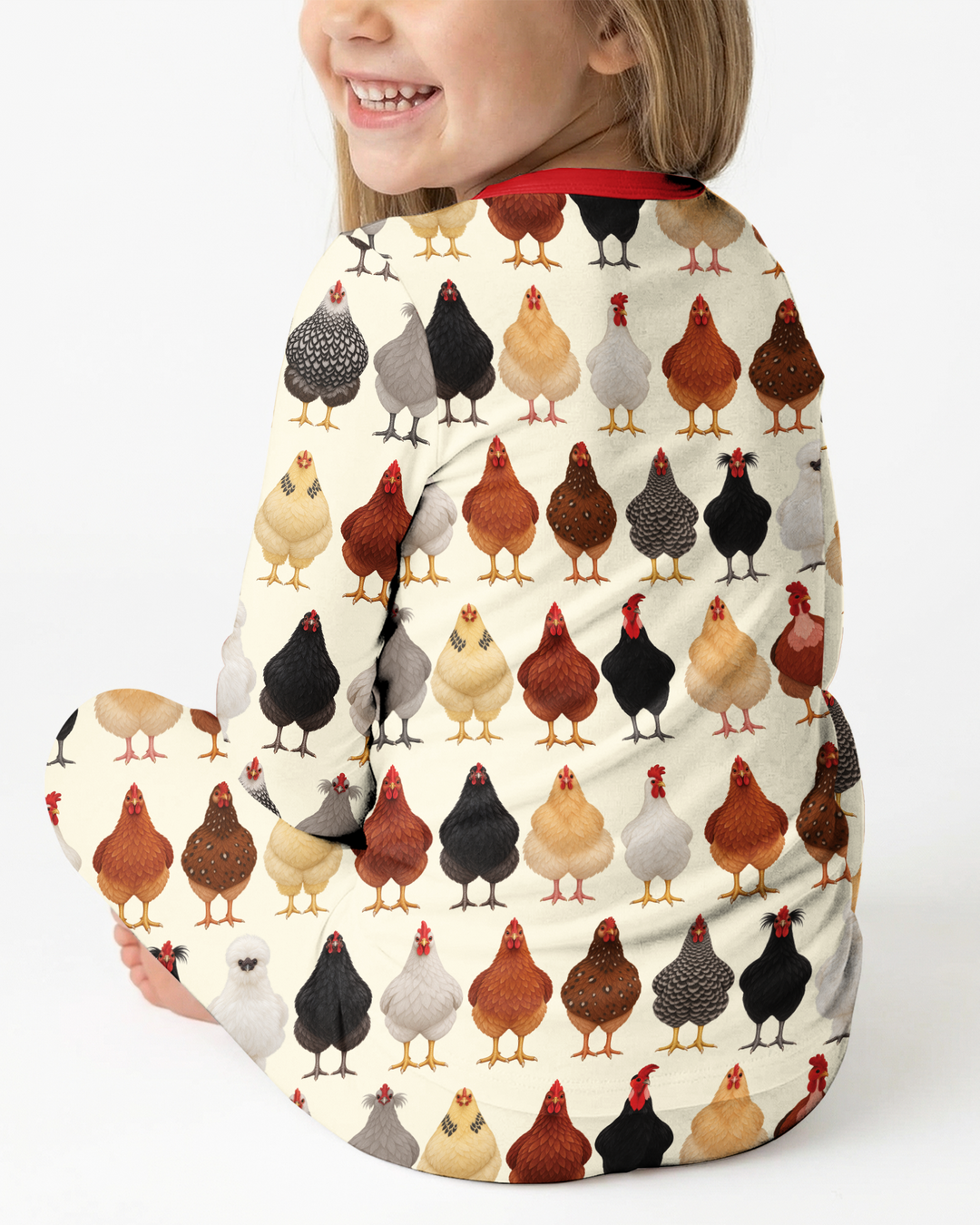 Cluckin' Cute Bamboo Two Piece Long Sleeve Pajama Set