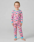80s Retro Neon Bamboo Two Piece Long Sleeve Pajama Set