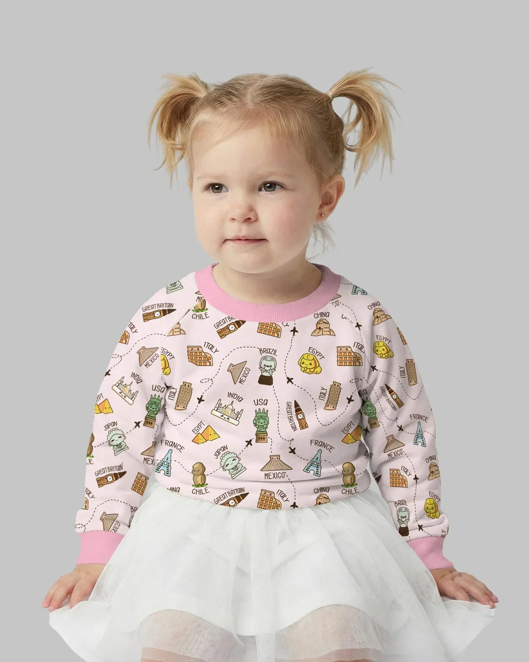 Kawaii World Tour Bambus Rundhals-Sweatshirt