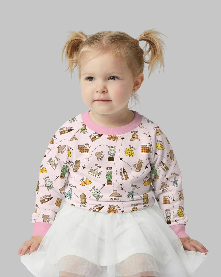 Kawaii World Tour Bambus Rundhals-Sweatshirt