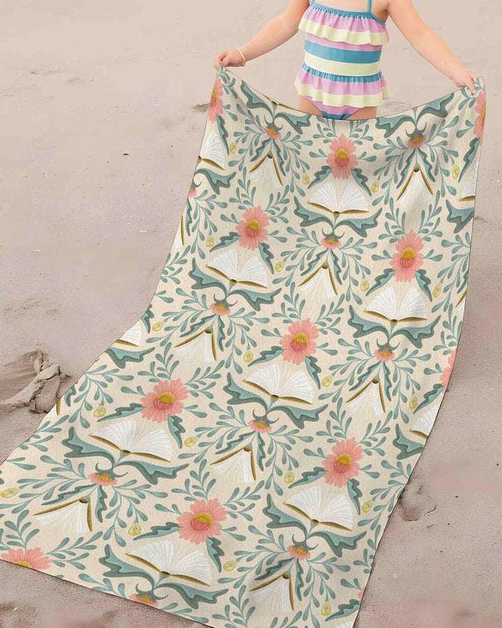 Blooming Stories Bamboo Beach Towel