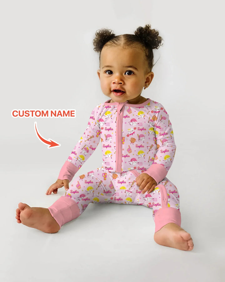 Baseball Mama and Mini Matching Bamboo Convertible Zippy