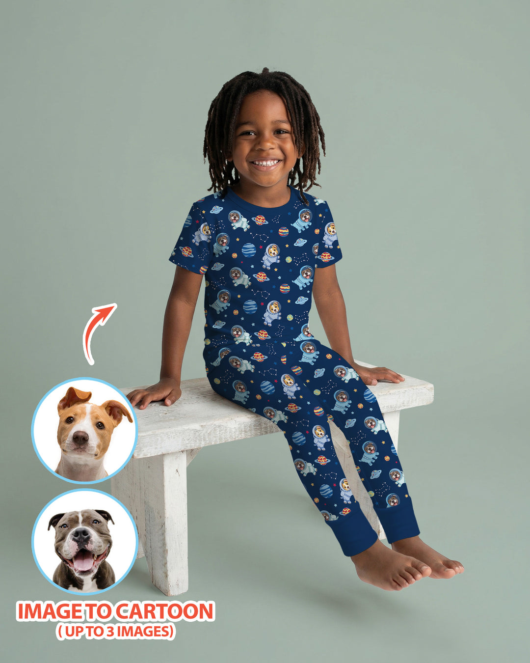 Zweiteiliges, kurzärmliges Pyjama-Set mit Marienkäfern