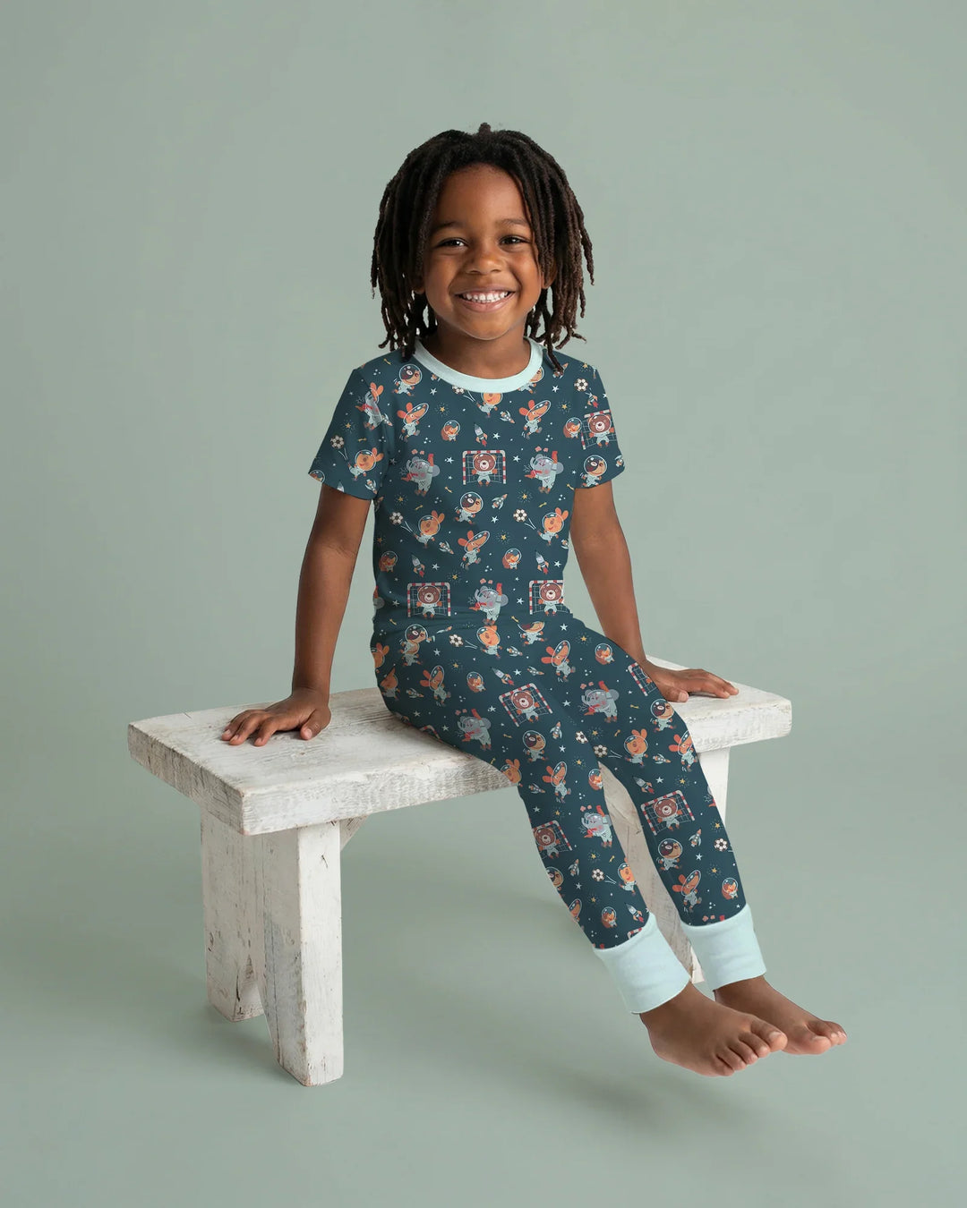 Zweiteiliges, kurzärmliges Pyjama-Set mit Marienkäfern