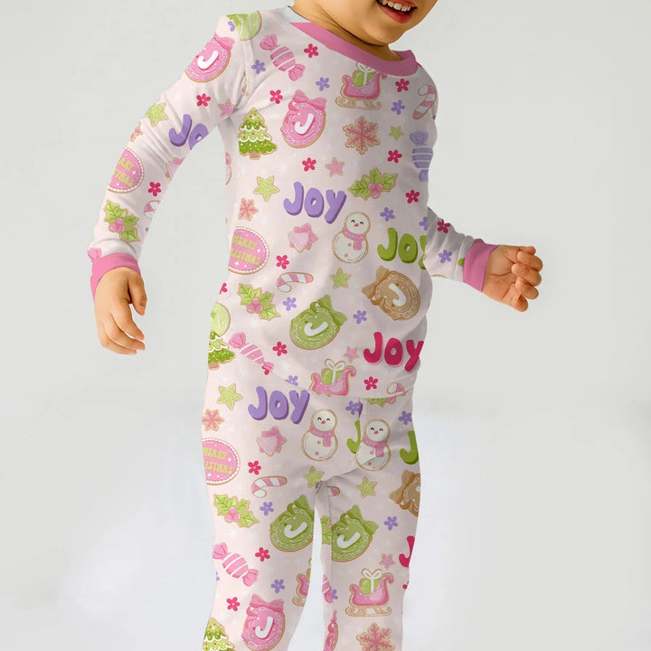 Zweiteiliges Langarm-Pyjama-Set mit Sommerfrüchten