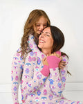 Hamsa Herz Wächter Familien-Pyjama-Set aus Bambus für Damen
