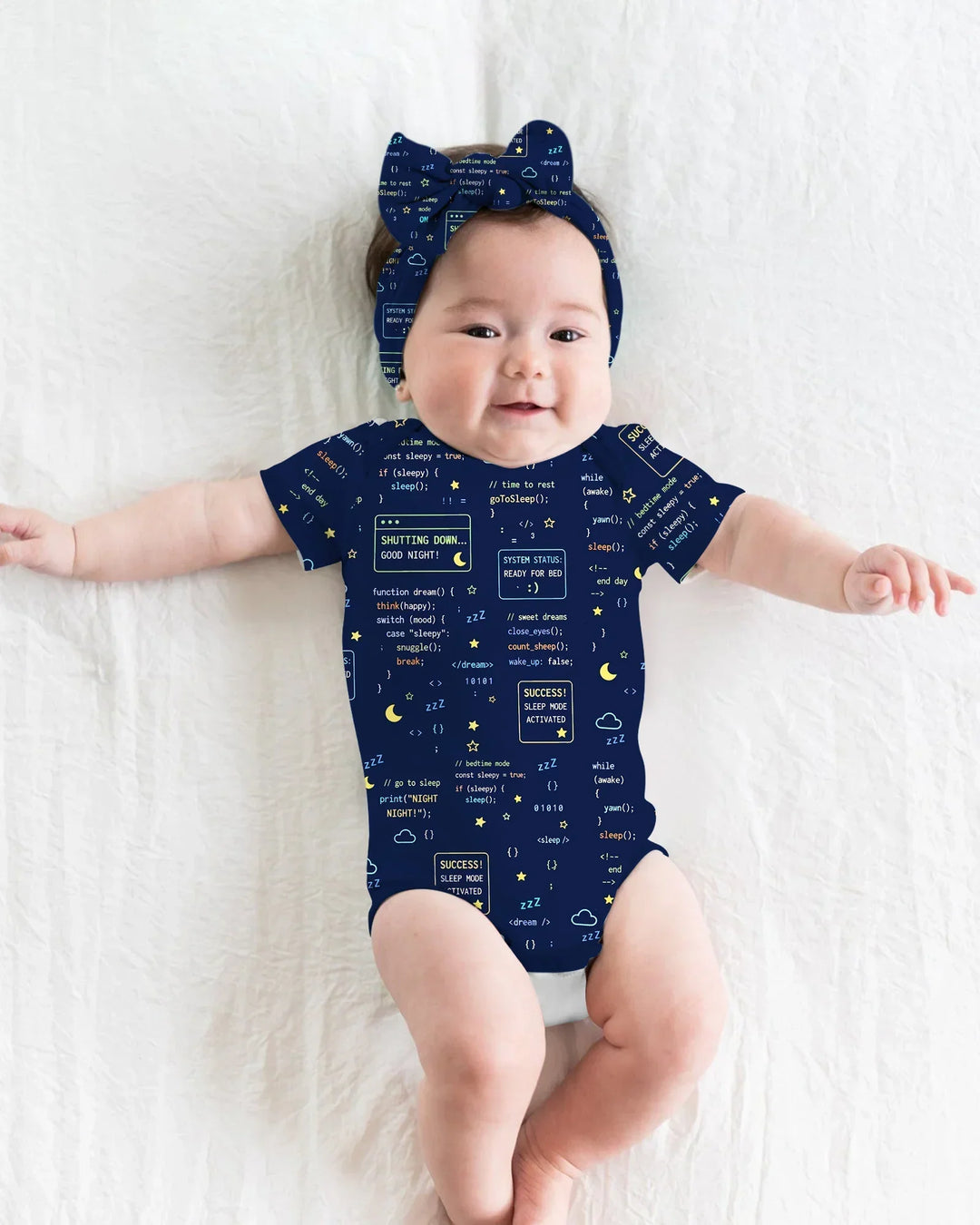 Gerippte Babykleidung mit individuellem Foto - Weich &amp; Skizzenhaft