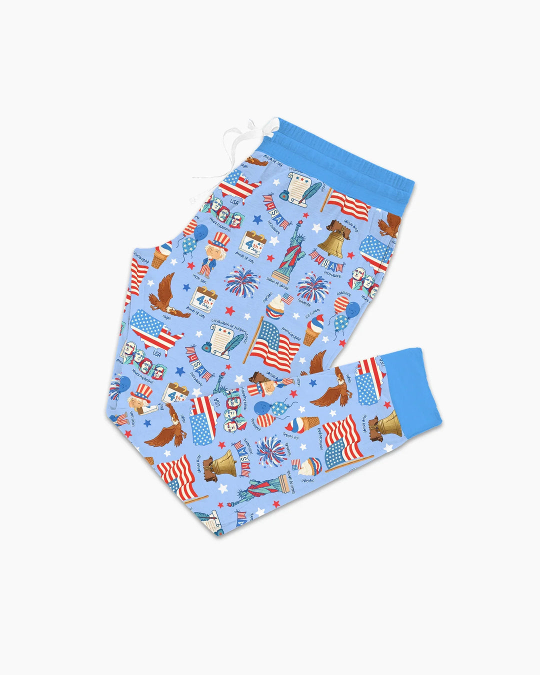 Hand Drawn Patriotic Iconic Bamboo Women Pajama Set