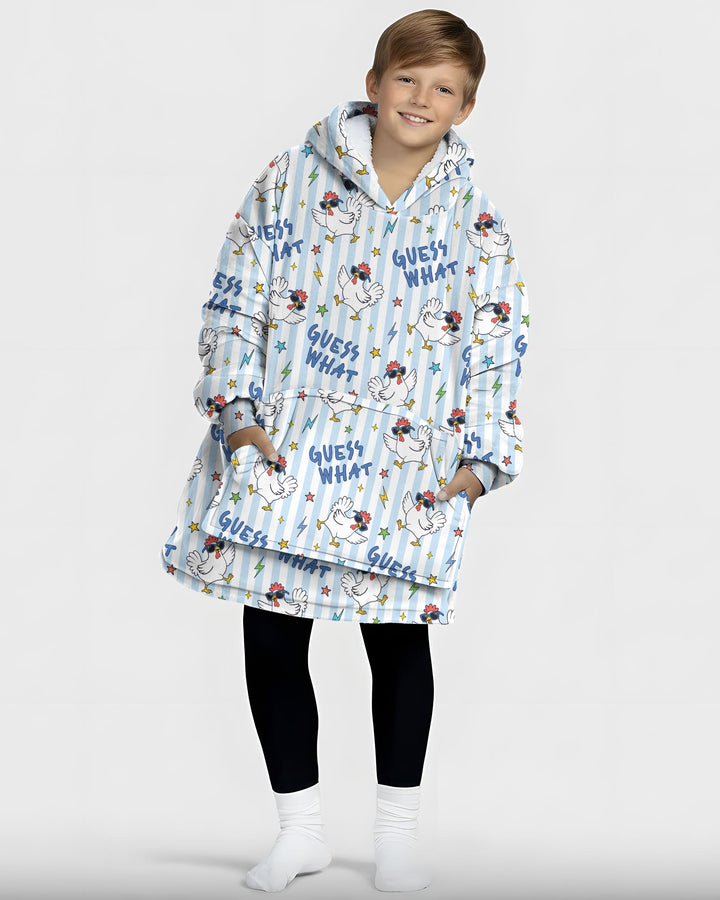 Guess What Chicken Butt! Bamboo Blanket Hoodie
