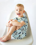 Asleep At The Reel Matching Daddy & Me Bamboo Two Piece Short Sleeve Shorts Pajama Set