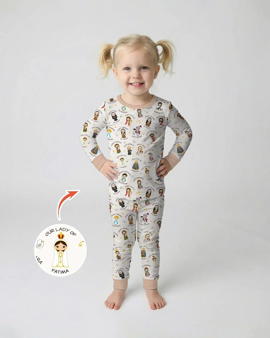 Zweiteiliges Langarm-Pyjama-Set mit Sommerfrüchten